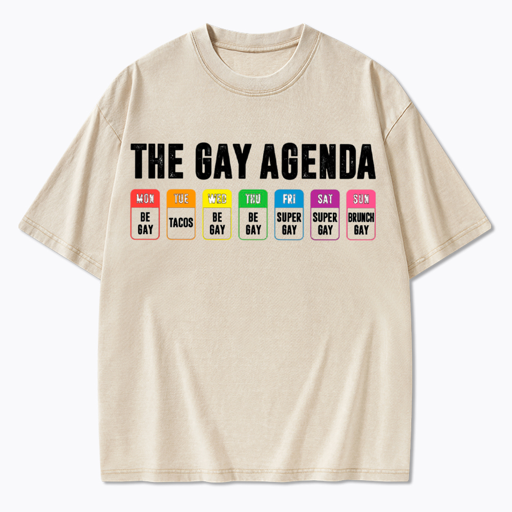 The Gay Agenda Washed T-Shirt