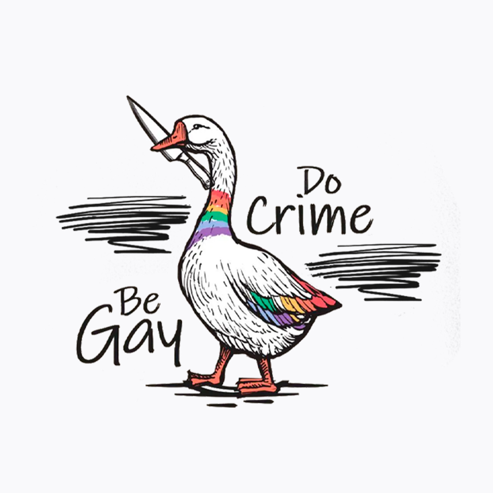 Be Gay Do Crime Goose Washed T-Shirt