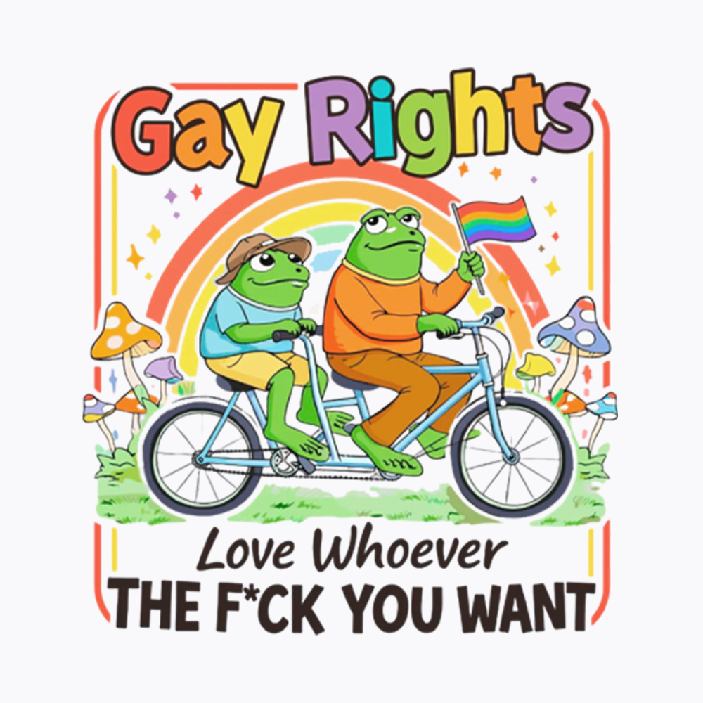 Frog Gay Rights Love Whoever You Want Washed T-Shirt