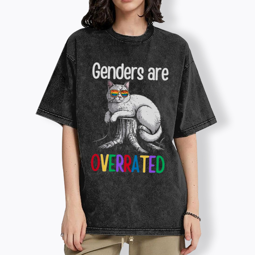 Genders Are Overrated Washed T-Shirt