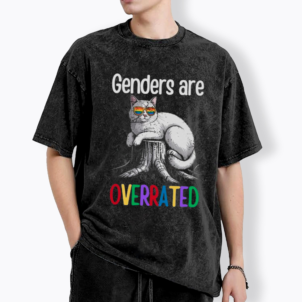 Genders Are Overrated Washed T-Shirt