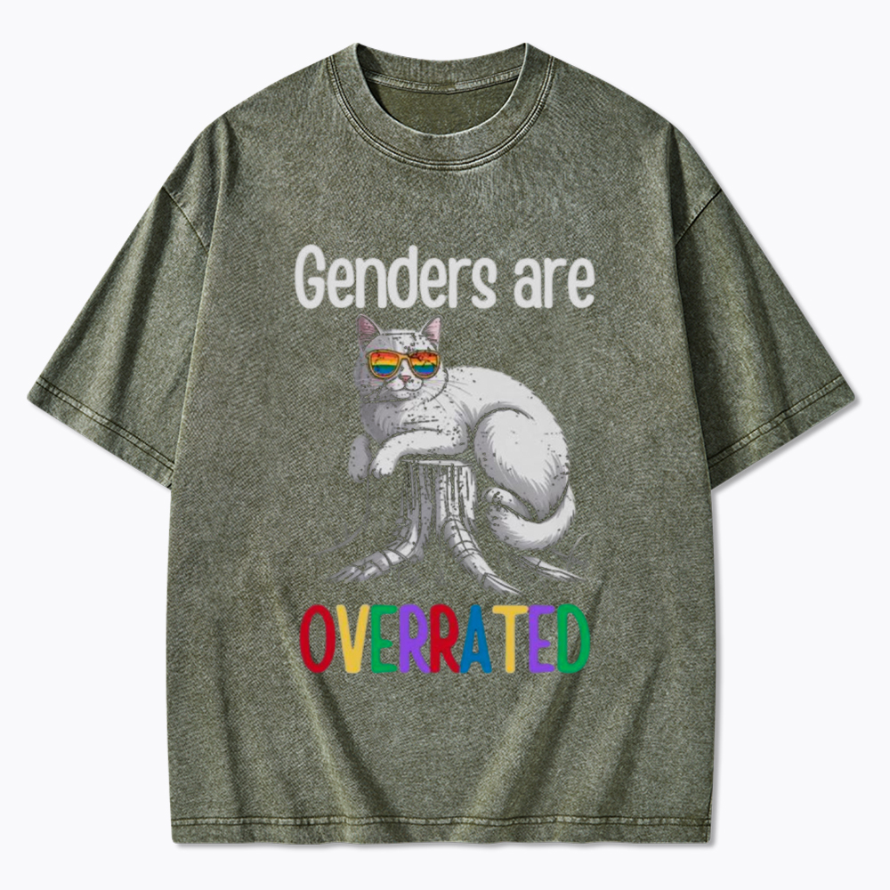 Genders Are Overrated Washed T-Shirt