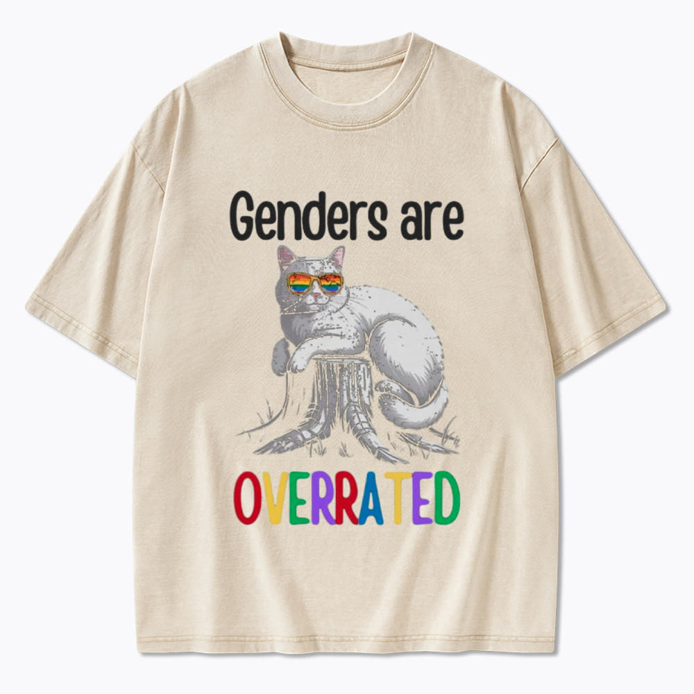 Genders Are Overrated Washed T-Shirt