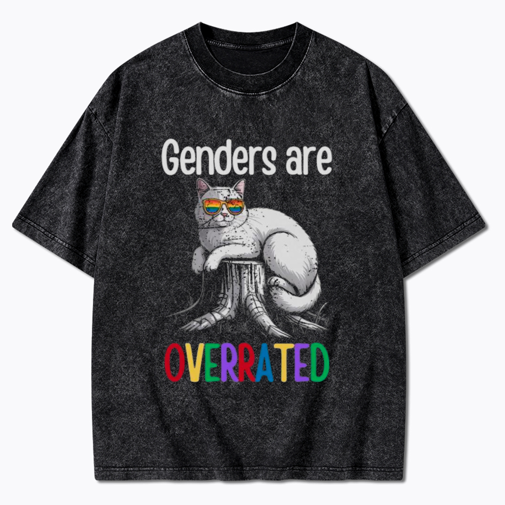 Genders Are Overrated Washed T-Shirt