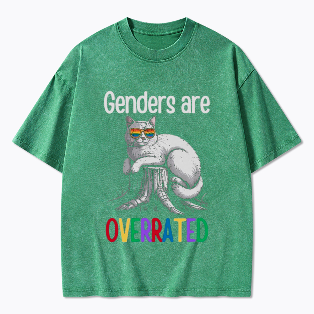 Genders Are Overrated Washed T-Shirt