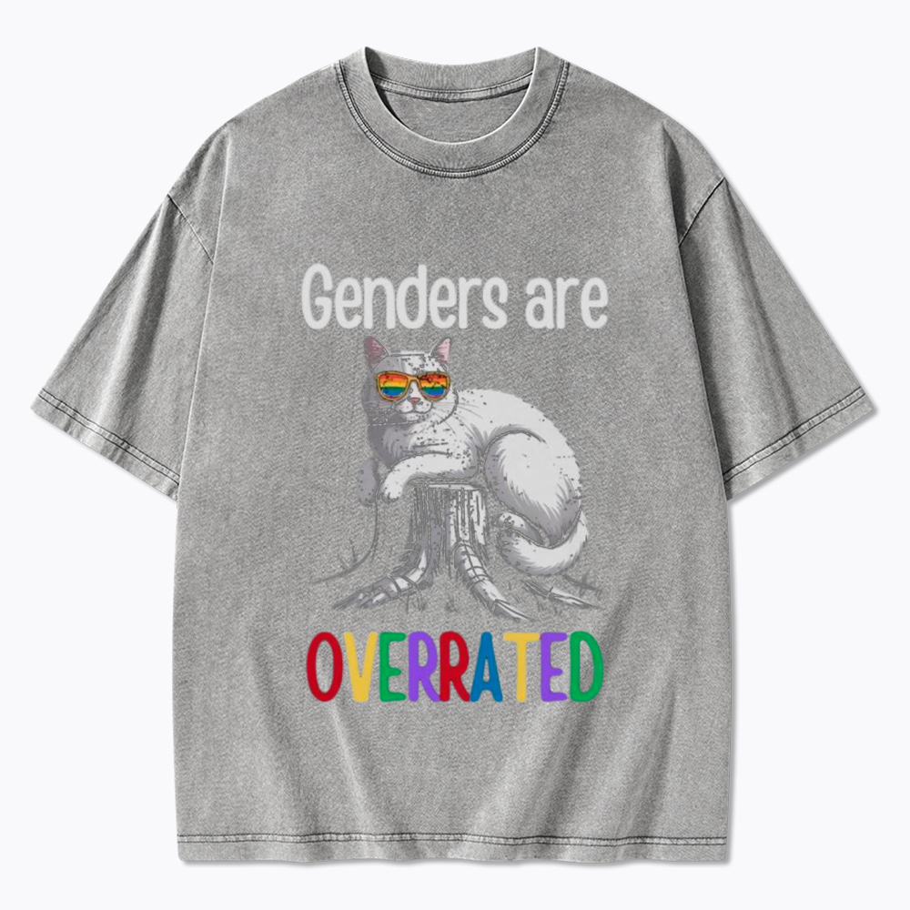 Genders Are Overrated Washed T-Shirt