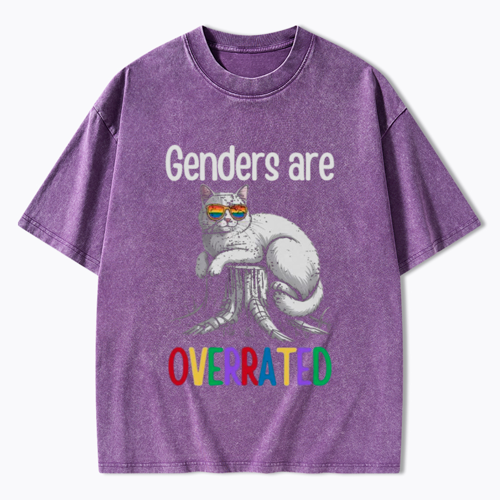 Genders Are Overrated Washed T-Shirt