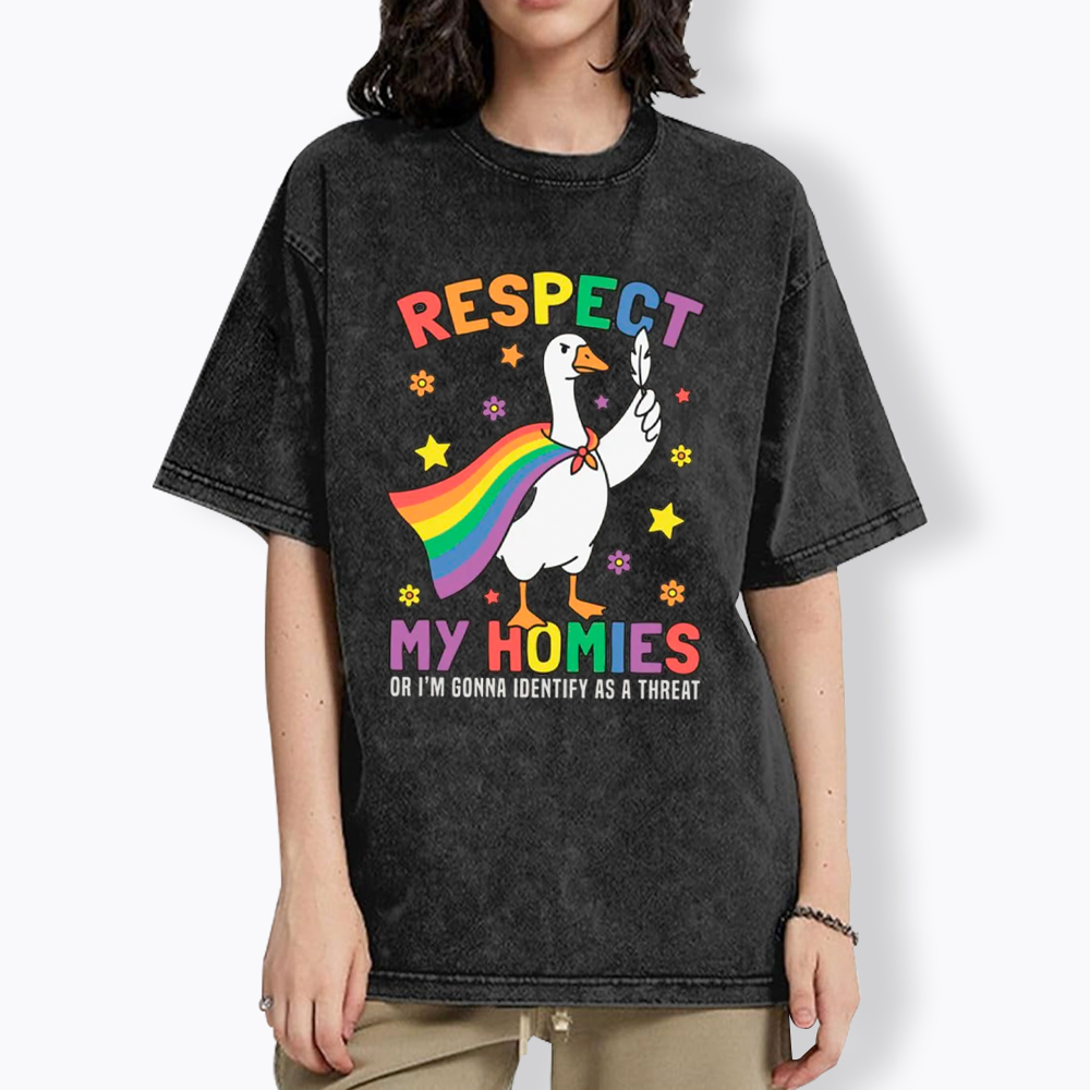 Respect My Homies Goose Pride Washed T-Shirt