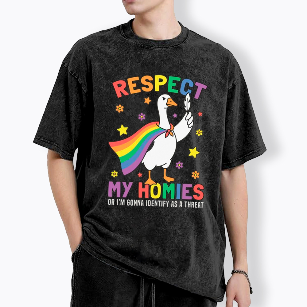 Respect My Homies Goose Pride Washed T-Shirt