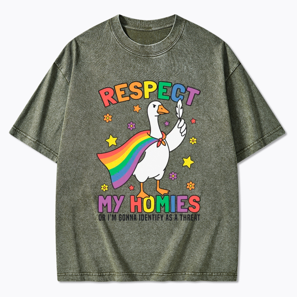 Respect My Homies Goose Pride Washed T-Shirt