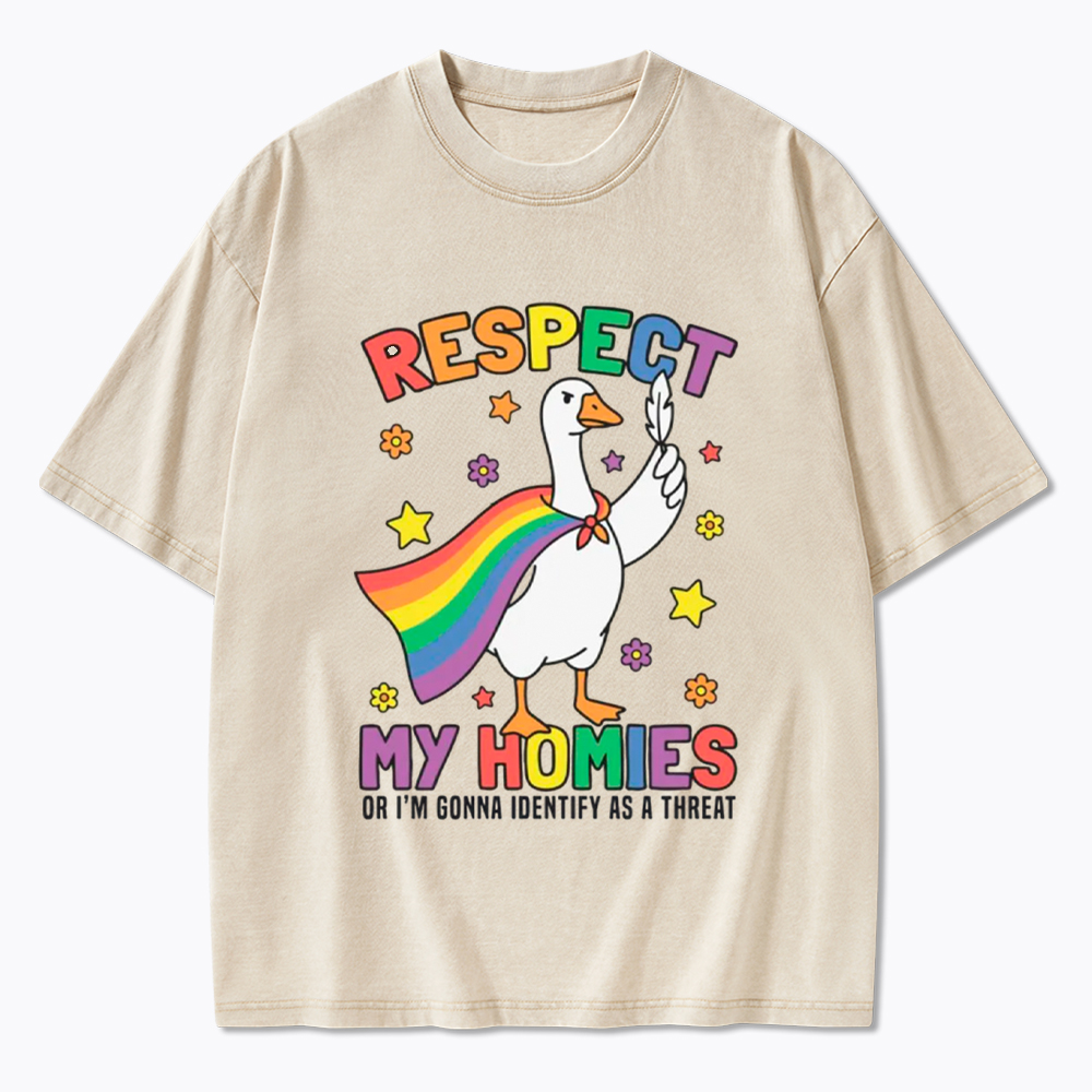 Respect My Homies Goose Pride Washed T-Shirt