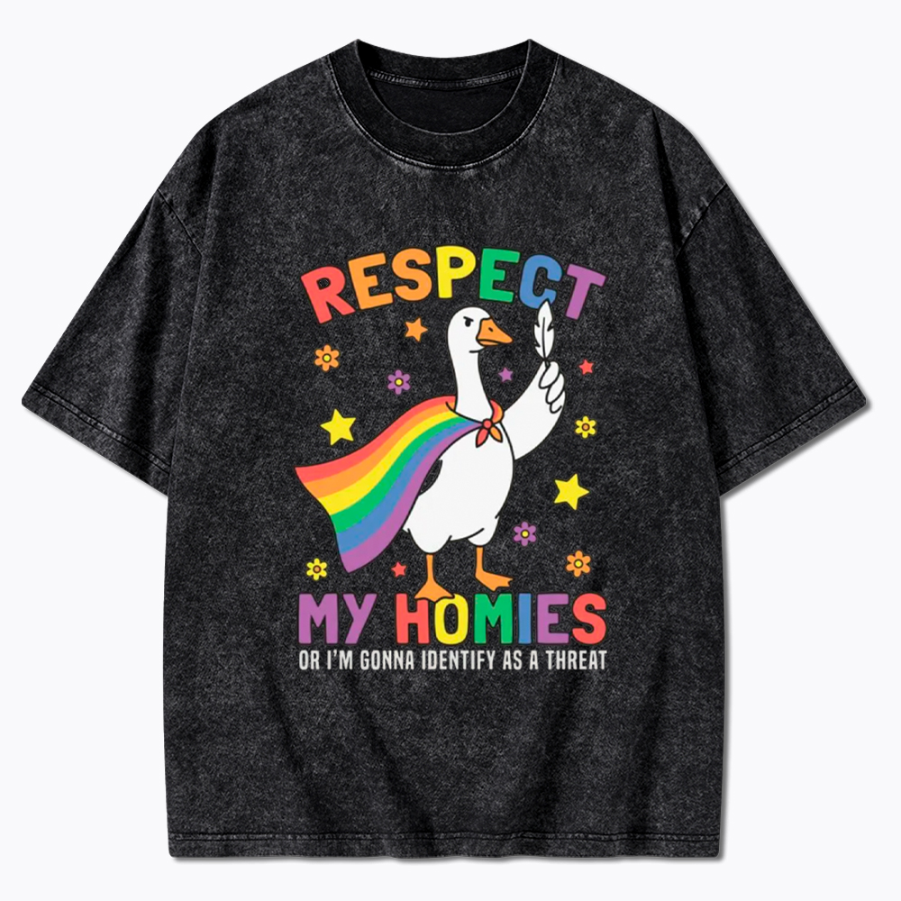 Respect My Homies Goose Pride Washed T-Shirt