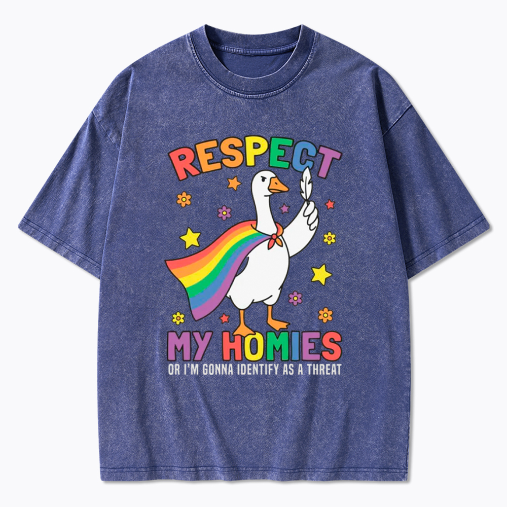Respect My Homies Goose Pride Washed T-Shirt