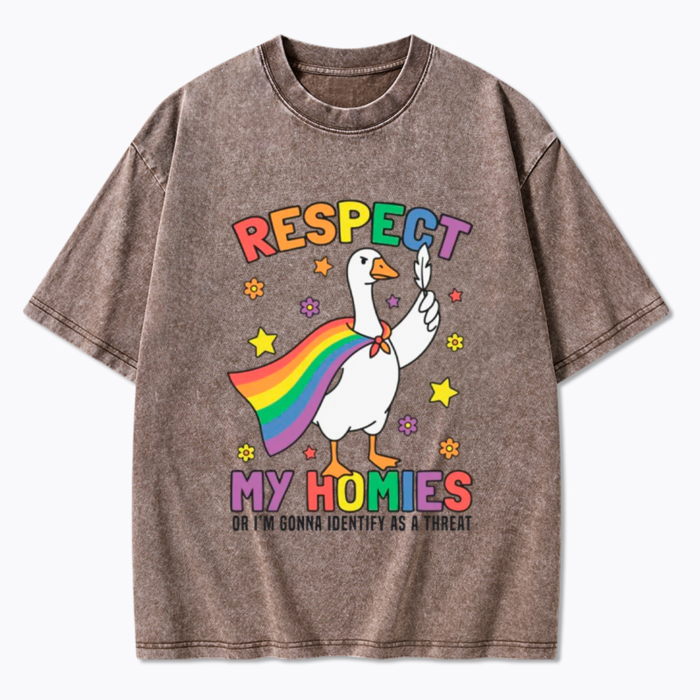 Respect My Homies Goose Pride Washed T-Shirt