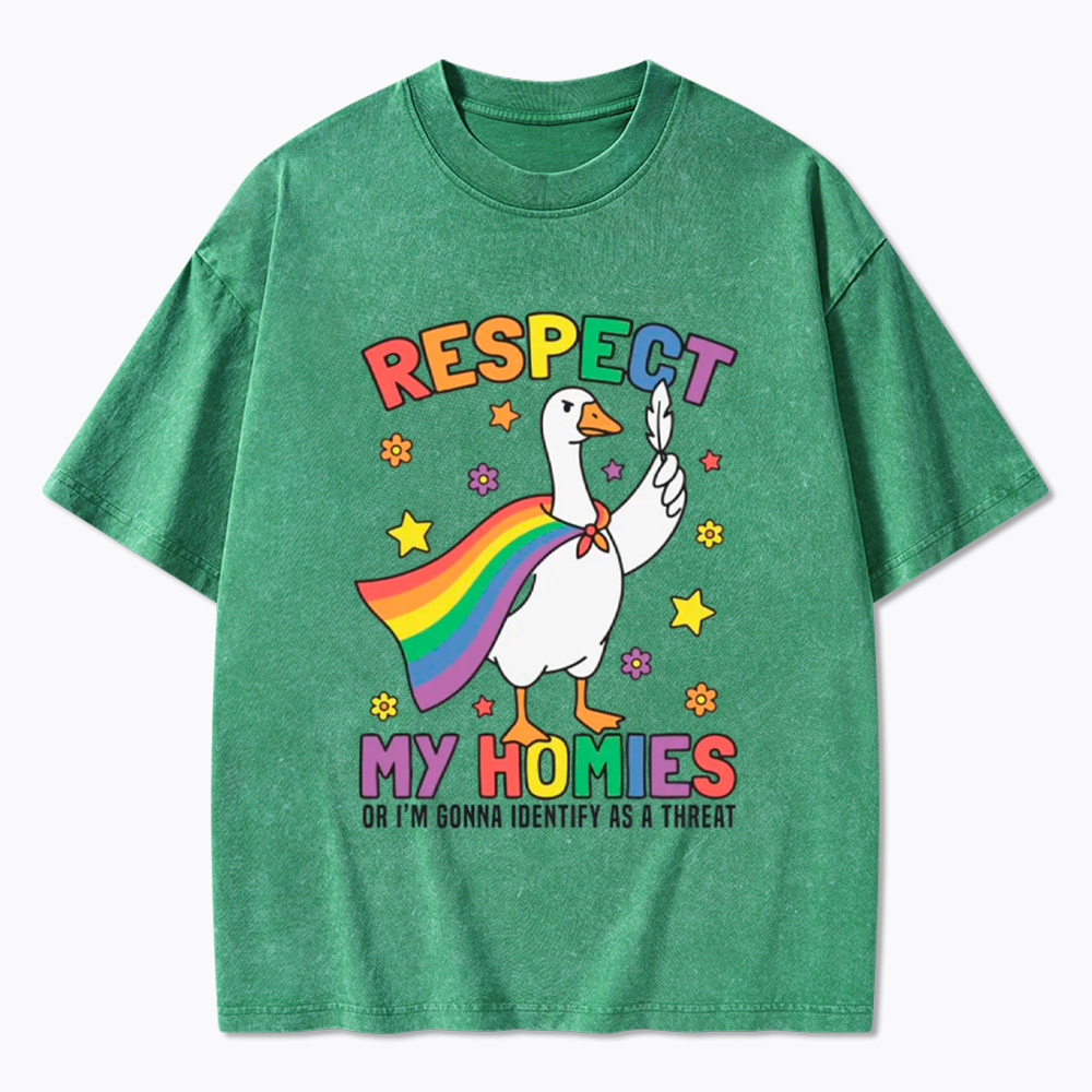 Respect My Homies Goose Pride Washed T-Shirt