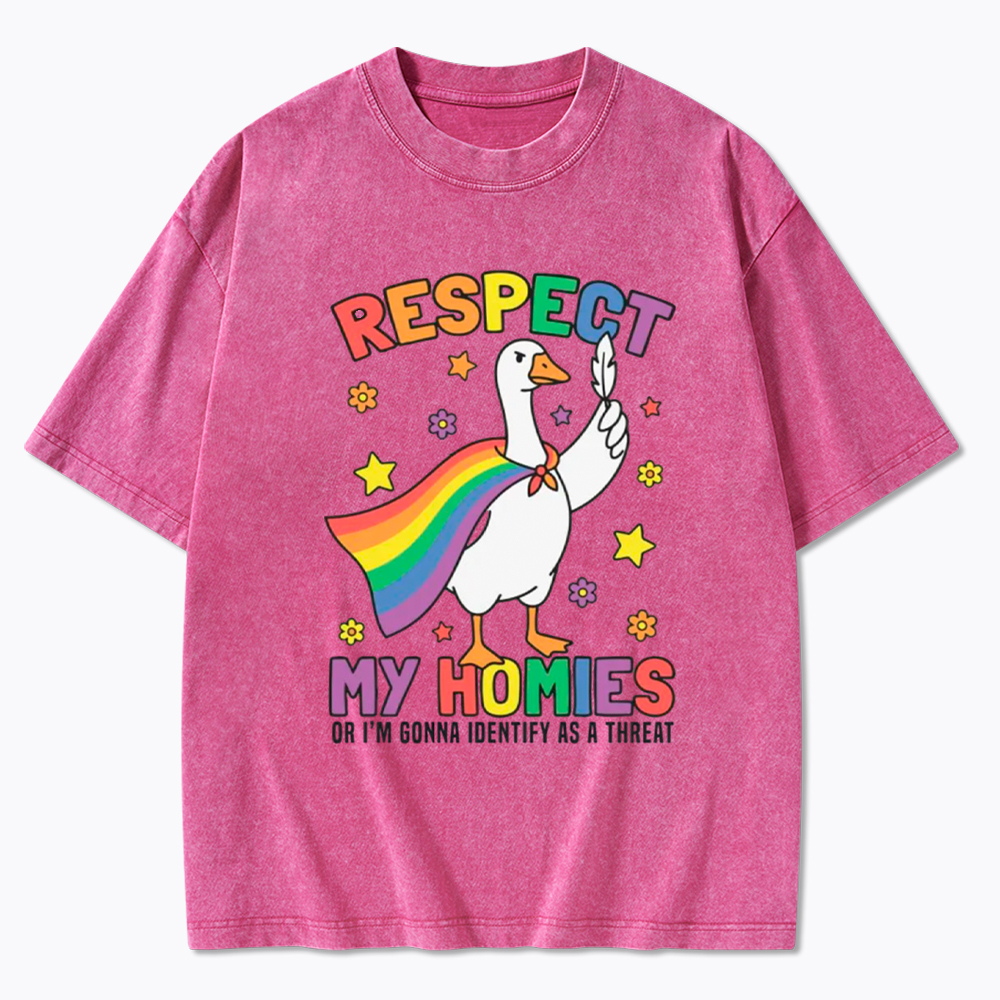 Respect My Homies Goose Pride Washed T-Shirt