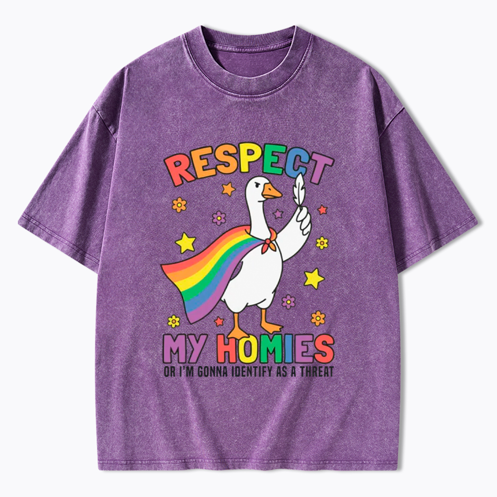 Respect My Homies Goose Pride Washed T-Shirt