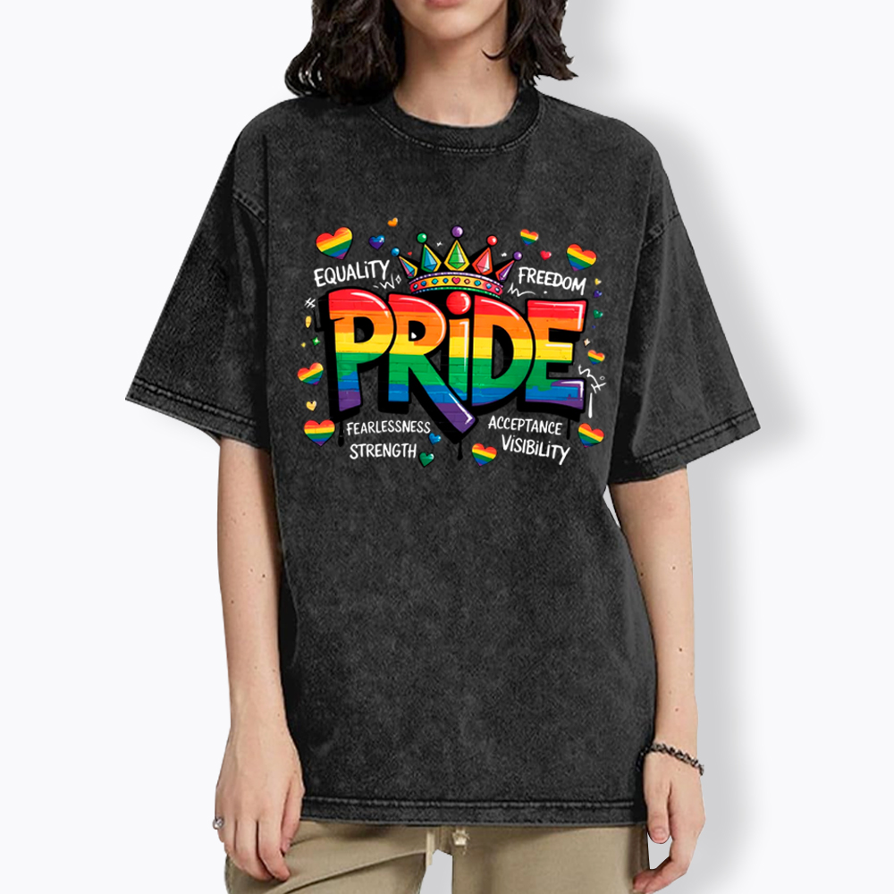 Pride Month Equality LGBTQ Washed T-Shirt