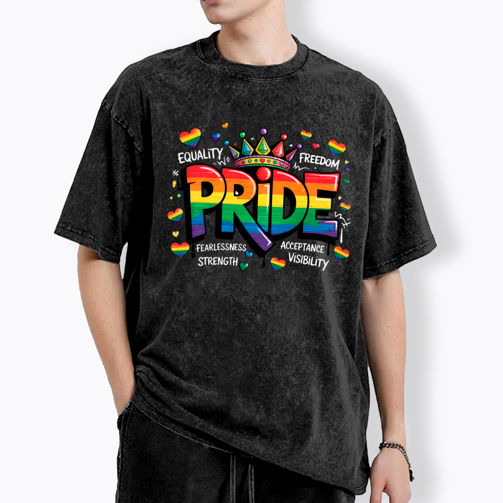 Pride Month Equality LGBTQ Washed T-Shirt