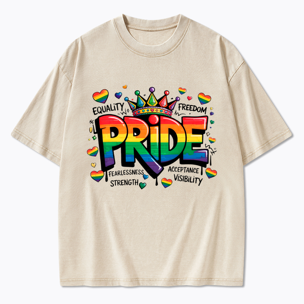 Pride Month Equality LGBTQ Washed T-Shirt