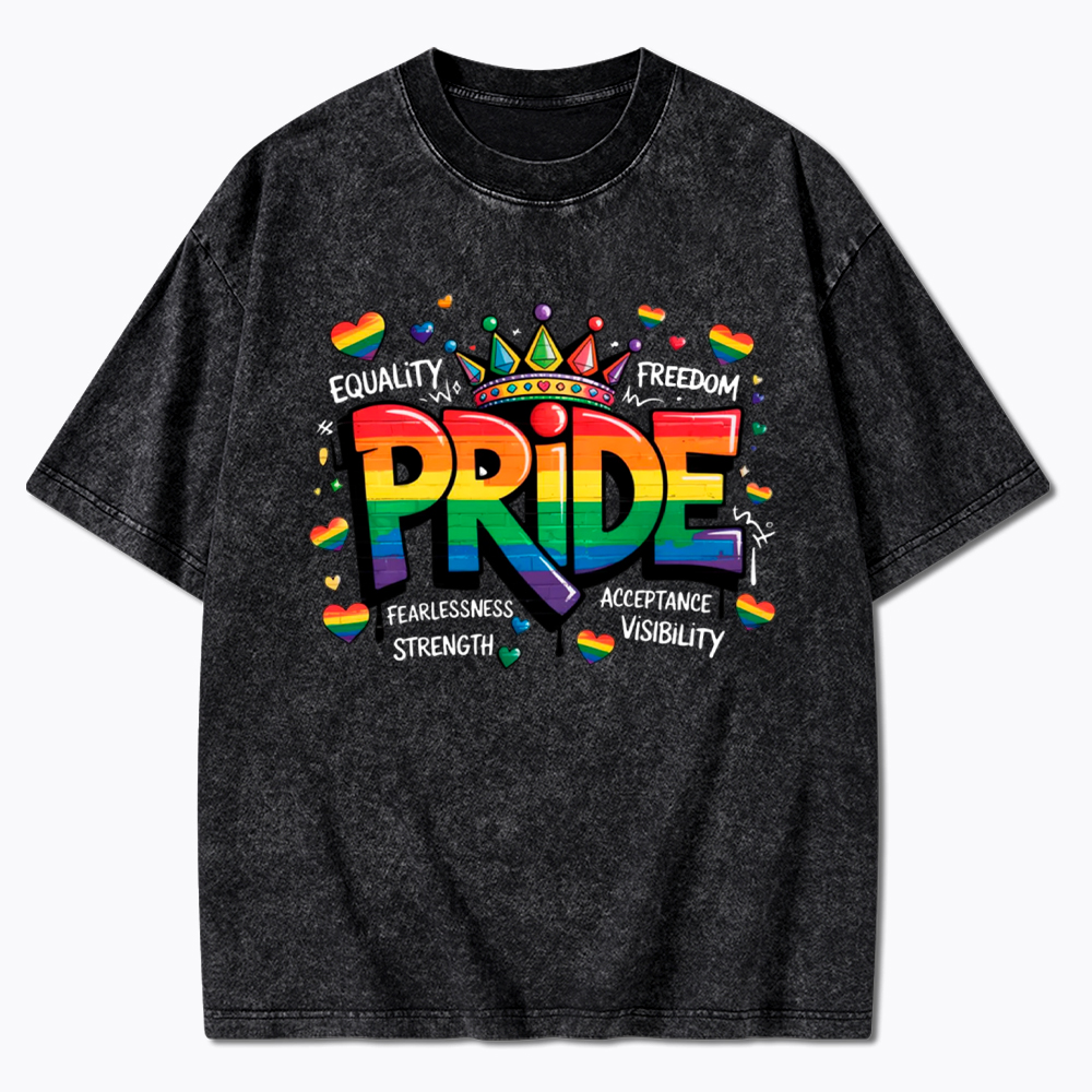 Pride Month Equality LGBTQ Washed T-Shirt
