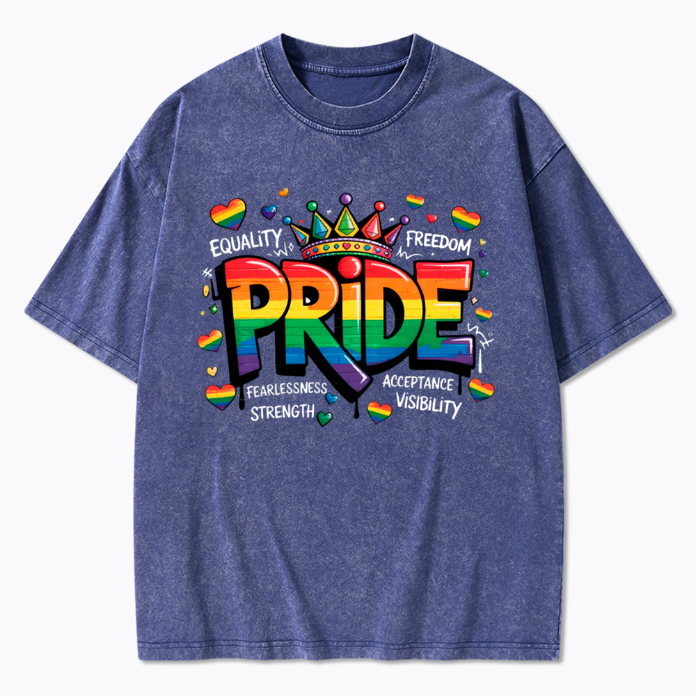 Pride Month Equality LGBTQ Washed T-Shirt