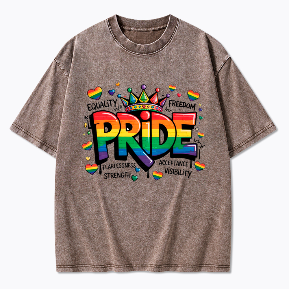 Pride Month Equality LGBTQ Washed T-Shirt