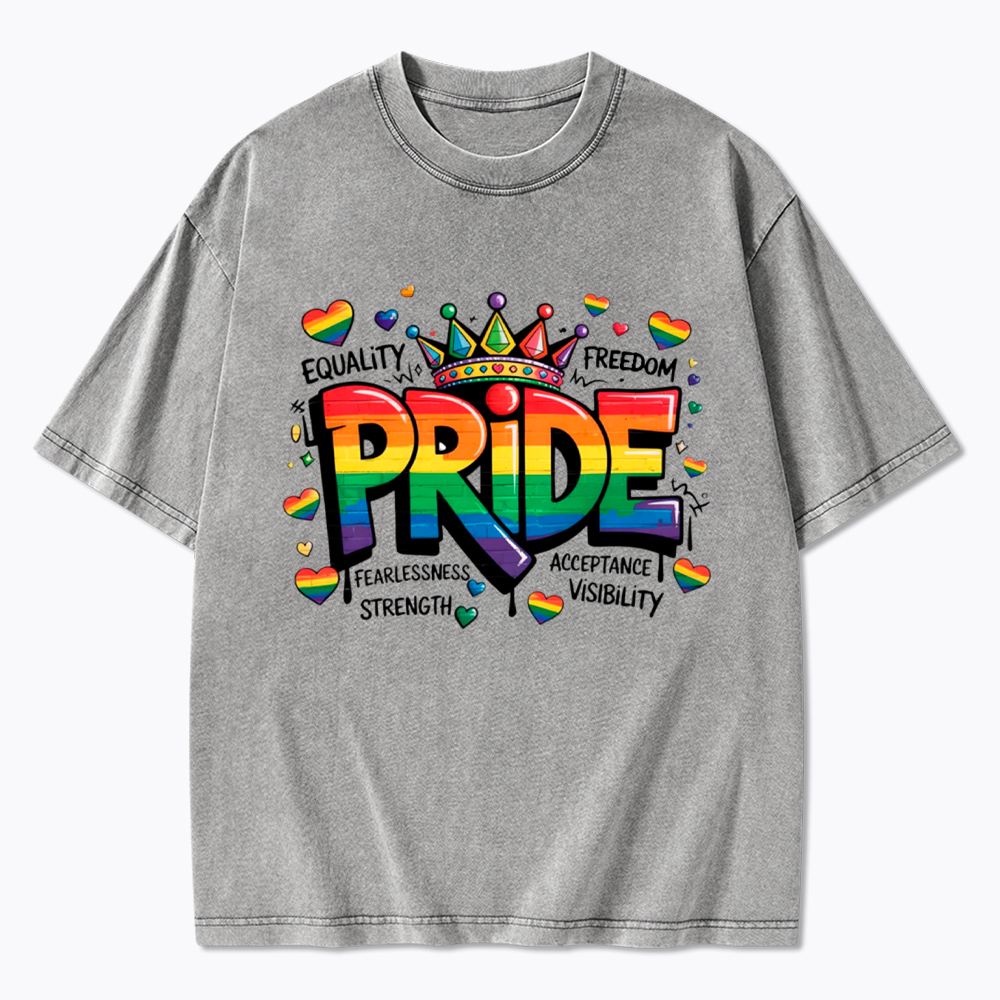 Pride Month Equality LGBTQ Washed T-Shirt
