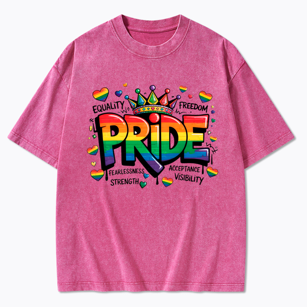 Pride Month Equality LGBTQ Washed T-Shirt