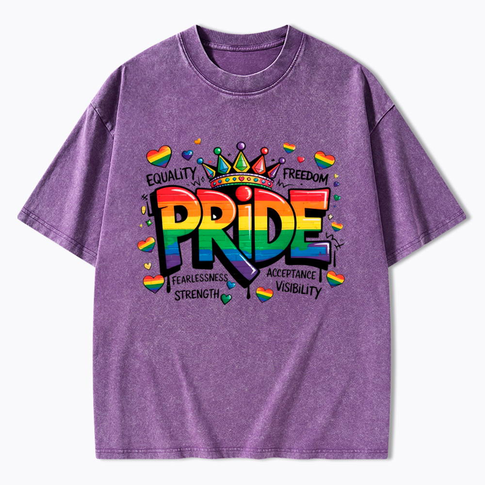 Pride Month Equality LGBTQ Washed T-Shirt