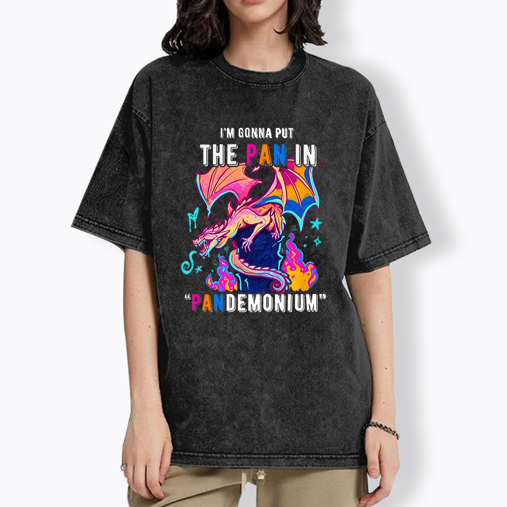 Dragon Pansexual Pride Washed T-Shirt