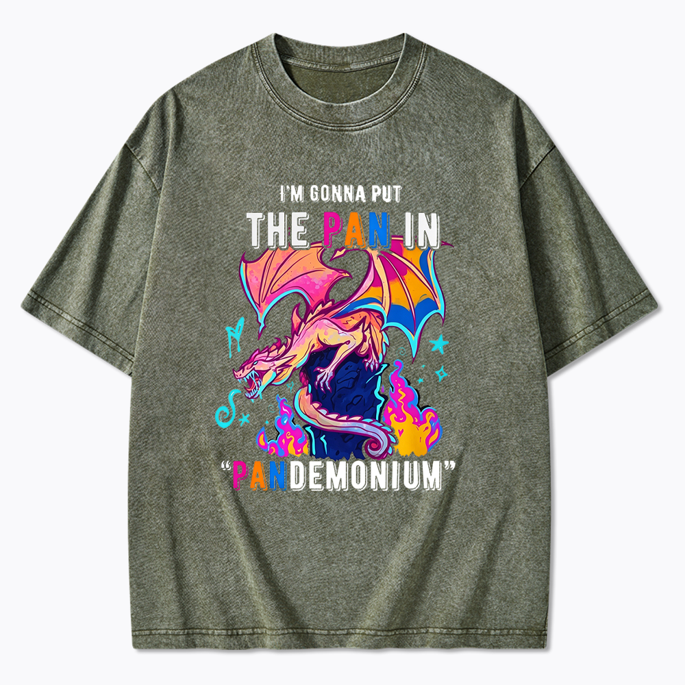 Dragon Pansexual Pride Washed T-Shirt