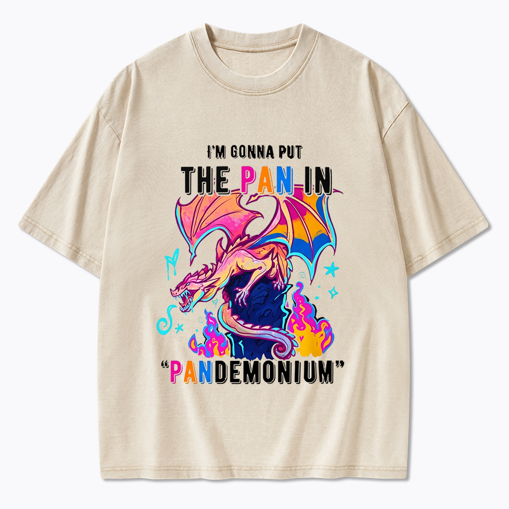 Dragon Pansexual Pride Washed T-Shirt