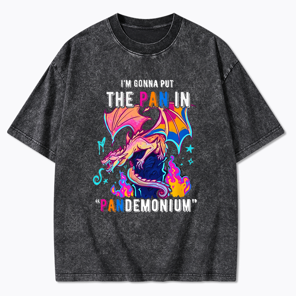 Dragon Pansexual Pride Washed T-Shirt