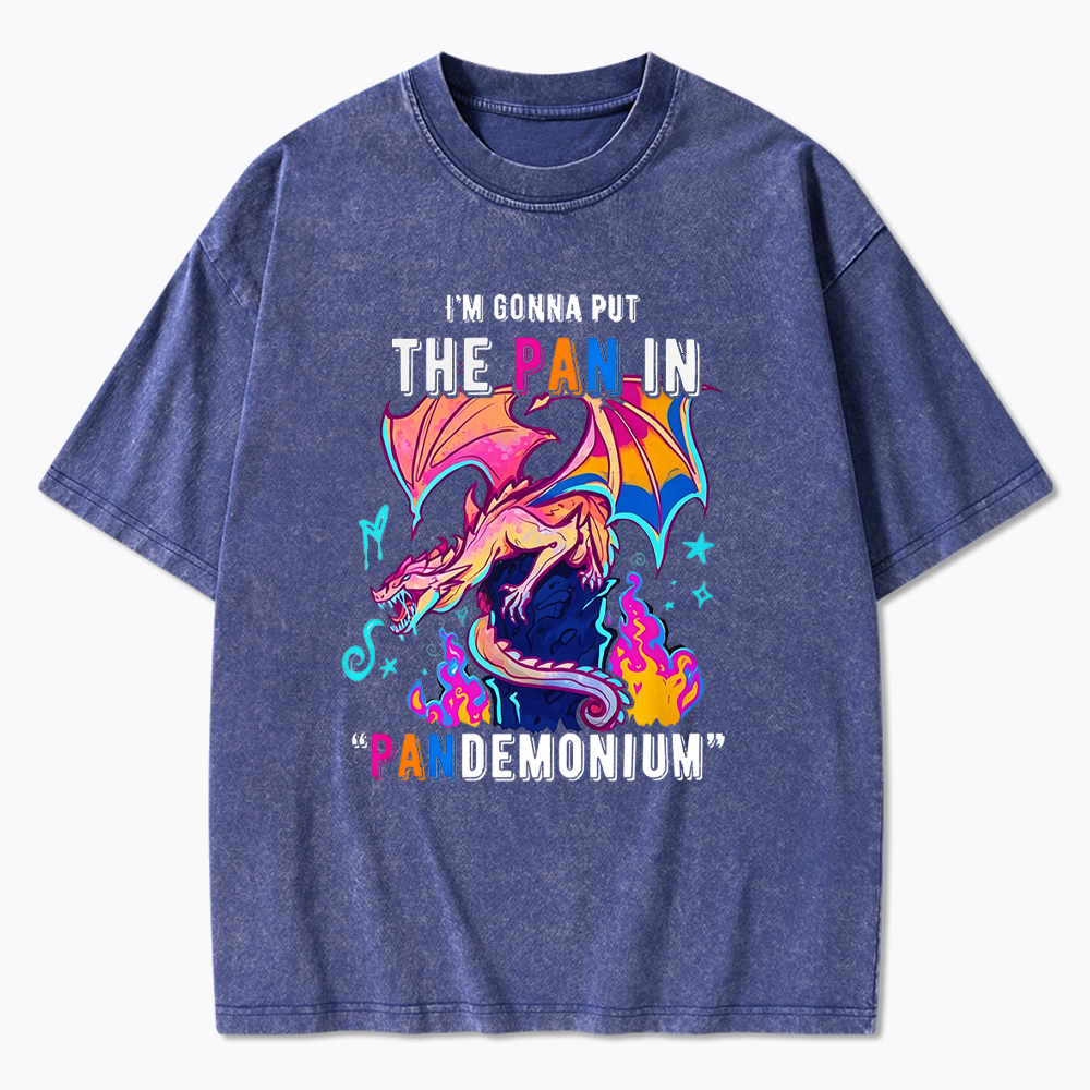 Dragon Pansexual Pride Washed T-Shirt