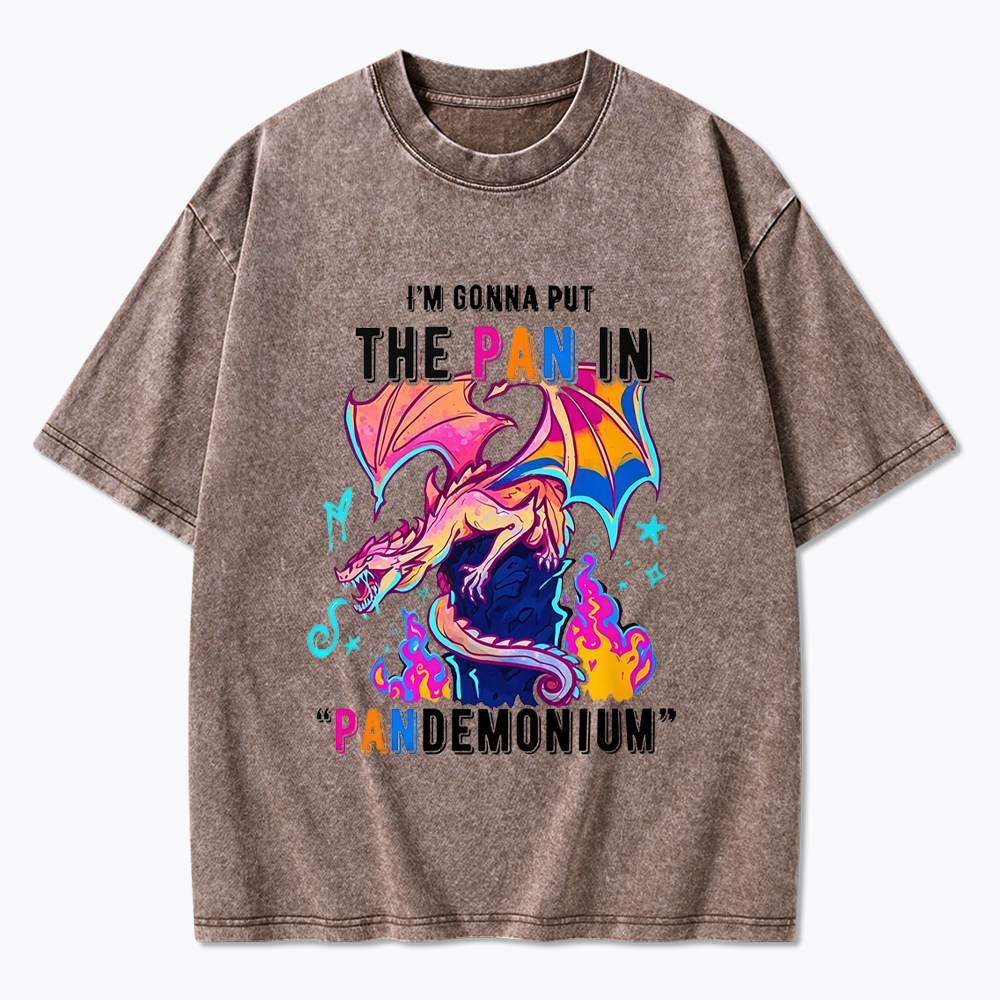 Dragon Pansexual Pride Washed T-Shirt