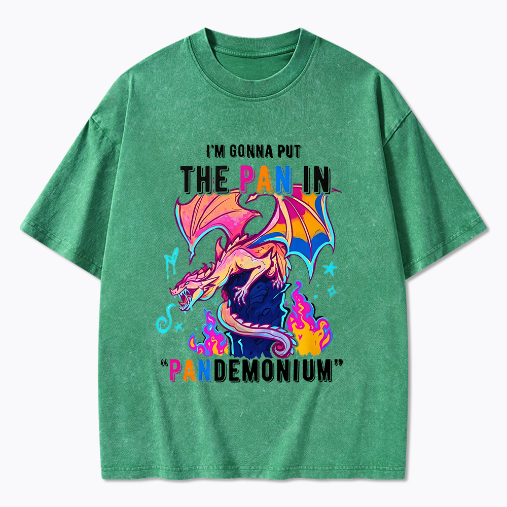 Dragon Pansexual Pride Washed T-Shirt