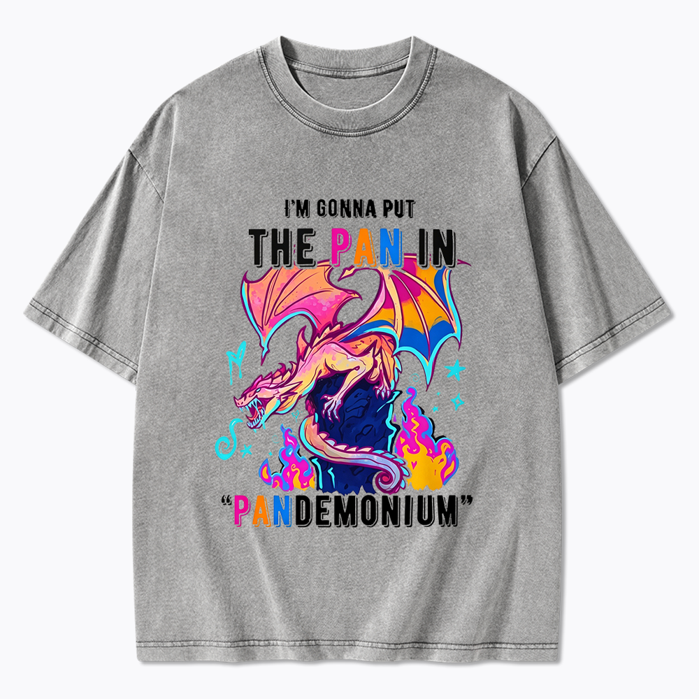 Dragon Pansexual Pride Washed T-Shirt