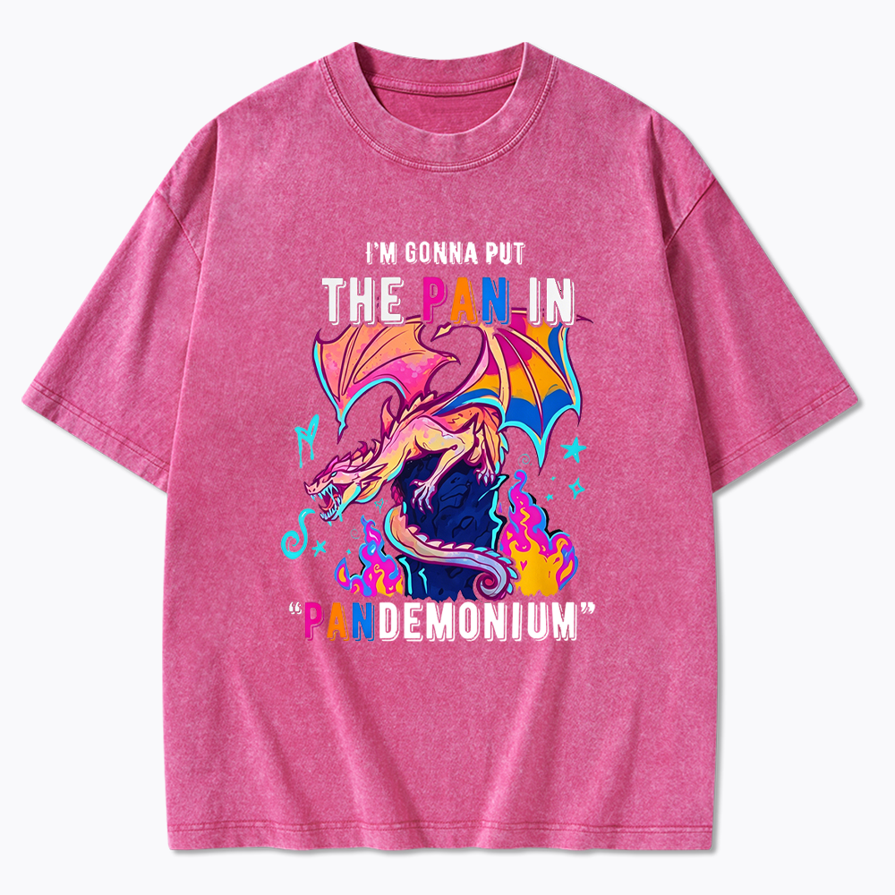 Dragon Pansexual Pride Washed T-Shirt