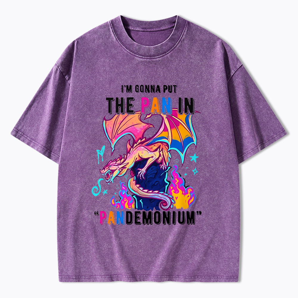 Dragon Pansexual Pride Washed T-Shirt