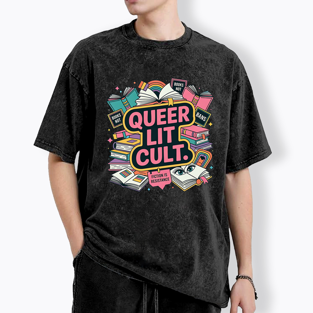 Queer Bookish Washed T-Shirt