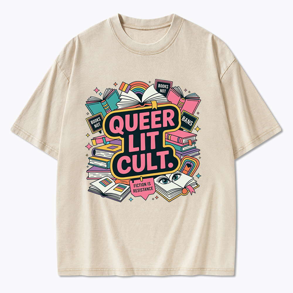 Queer Bookish Washed T-Shirt