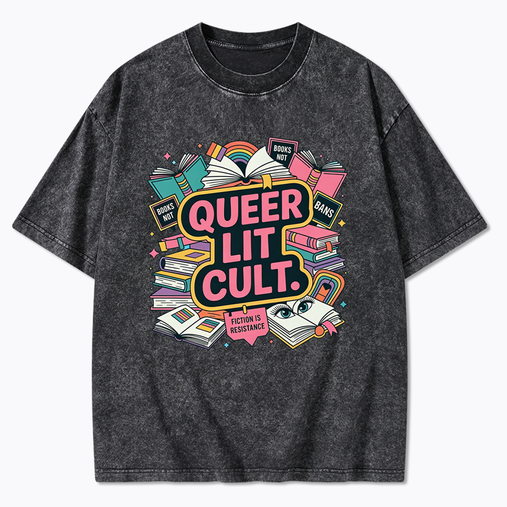 Queer Bookish Washed T-Shirt