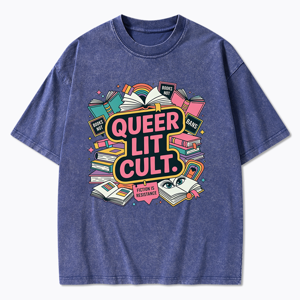 Queer Bookish Washed T-Shirt