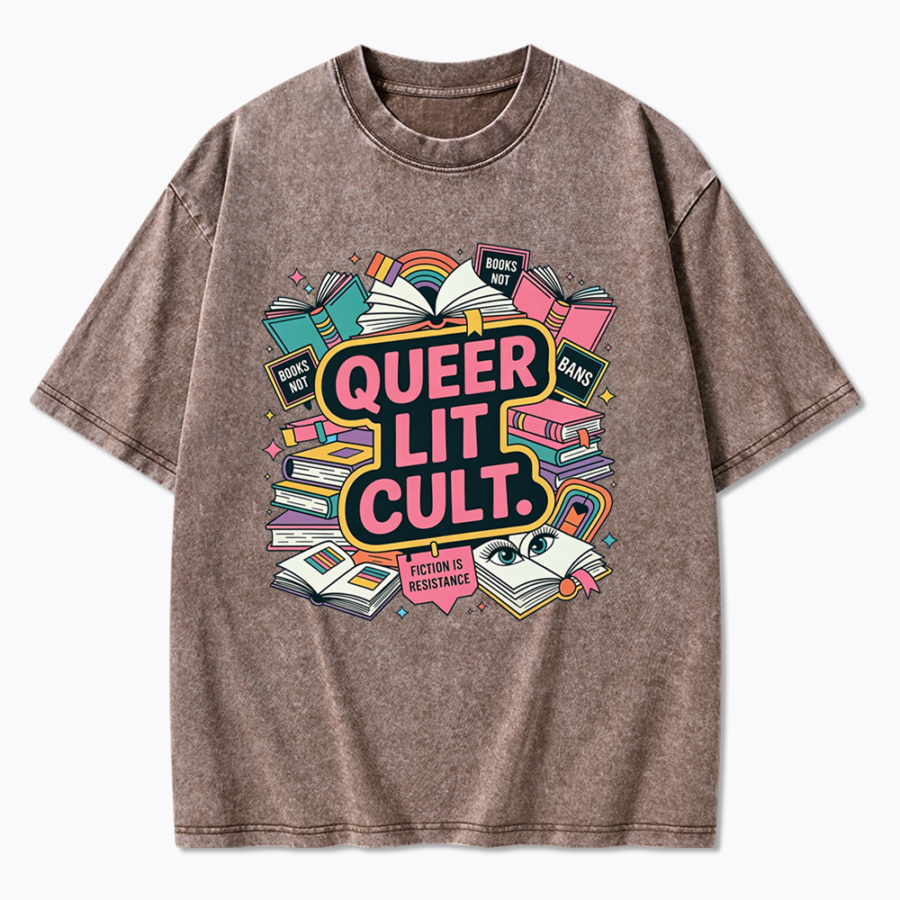 Queer Bookish Washed T-Shirt