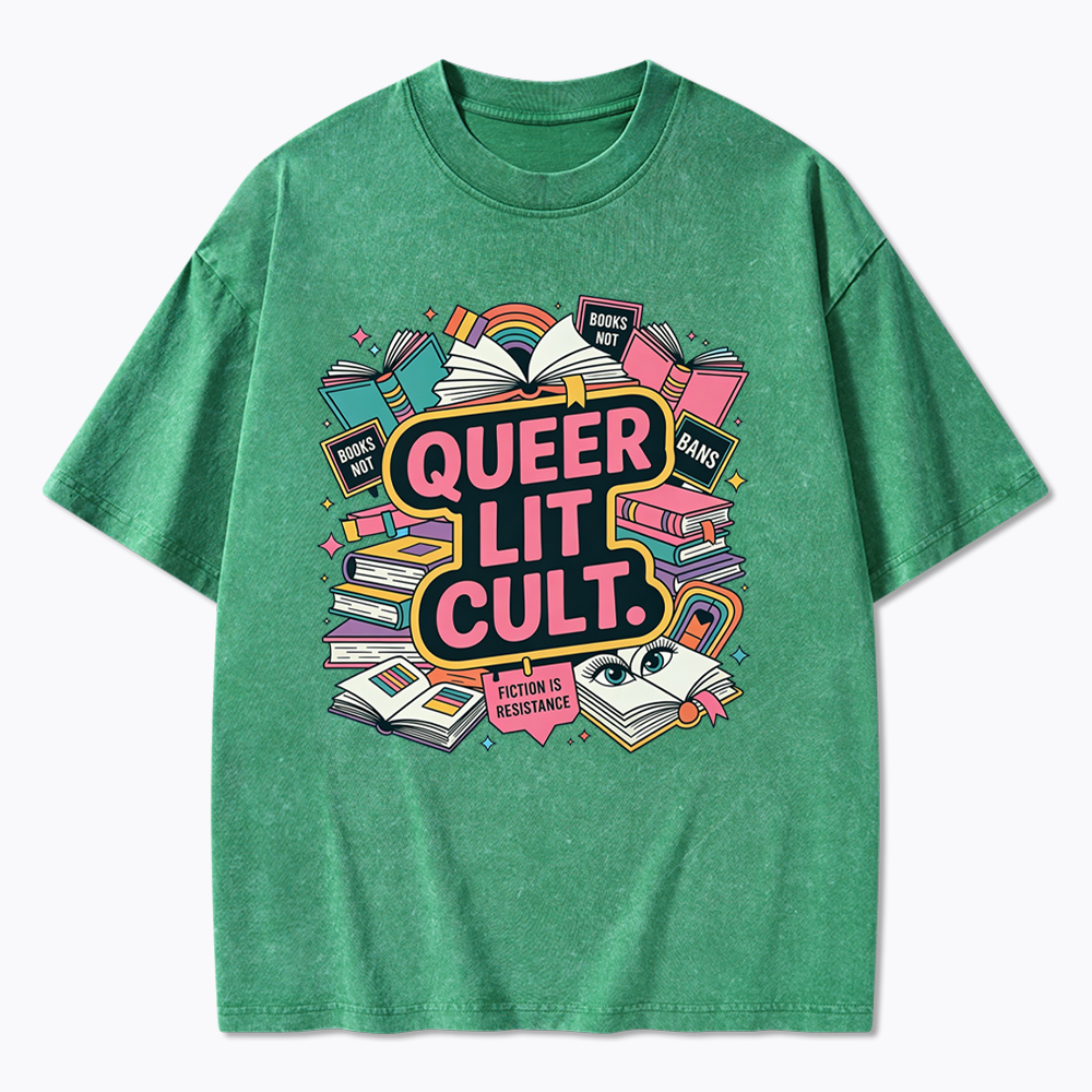 Queer Bookish Washed T-Shirt