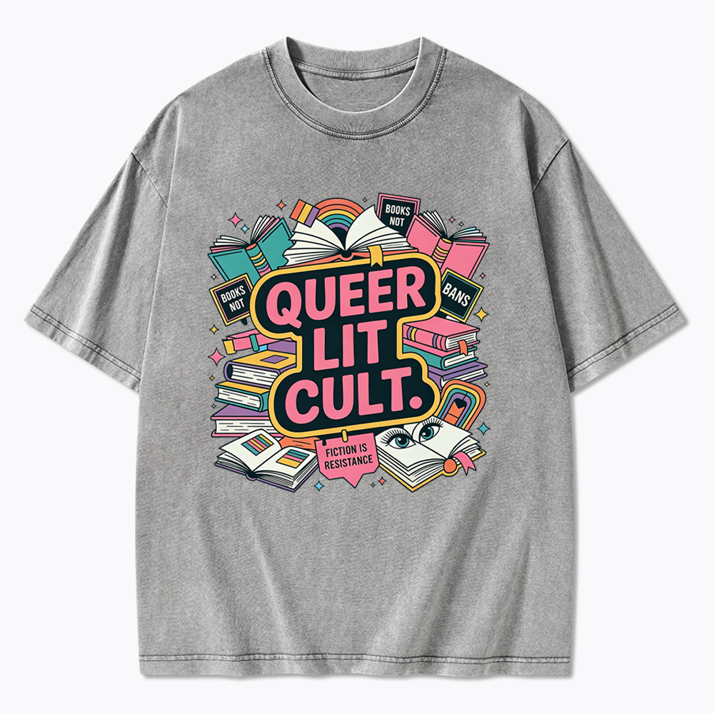 Queer Bookish Washed T-Shirt