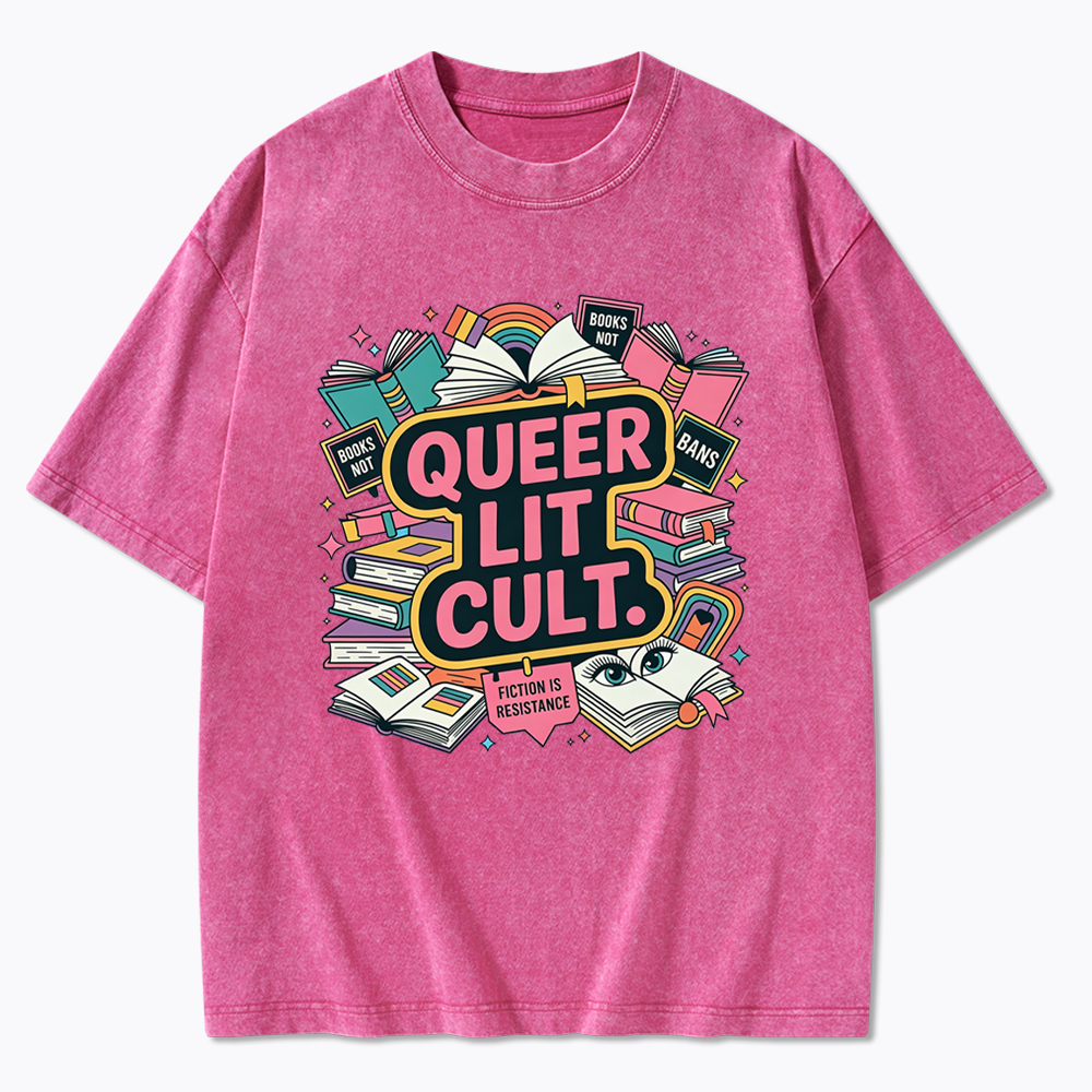 Queer Bookish Washed T-Shirt