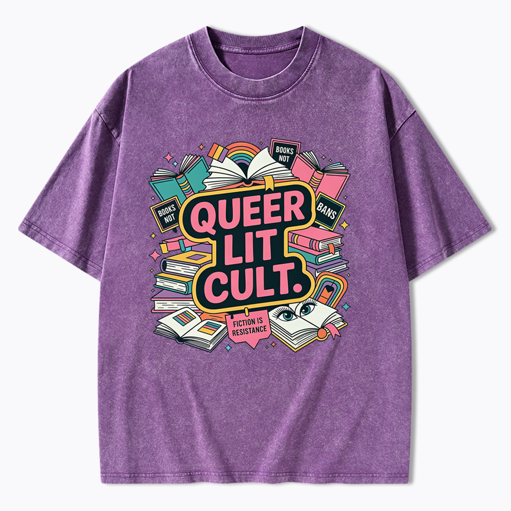Queer Bookish Washed T-Shirt