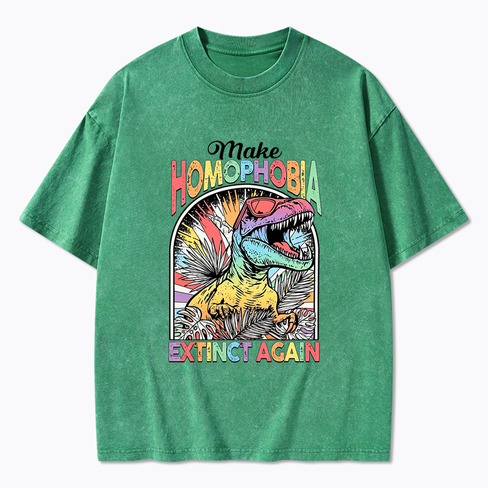 Make Homophobia Extinct Washed T-Shirt